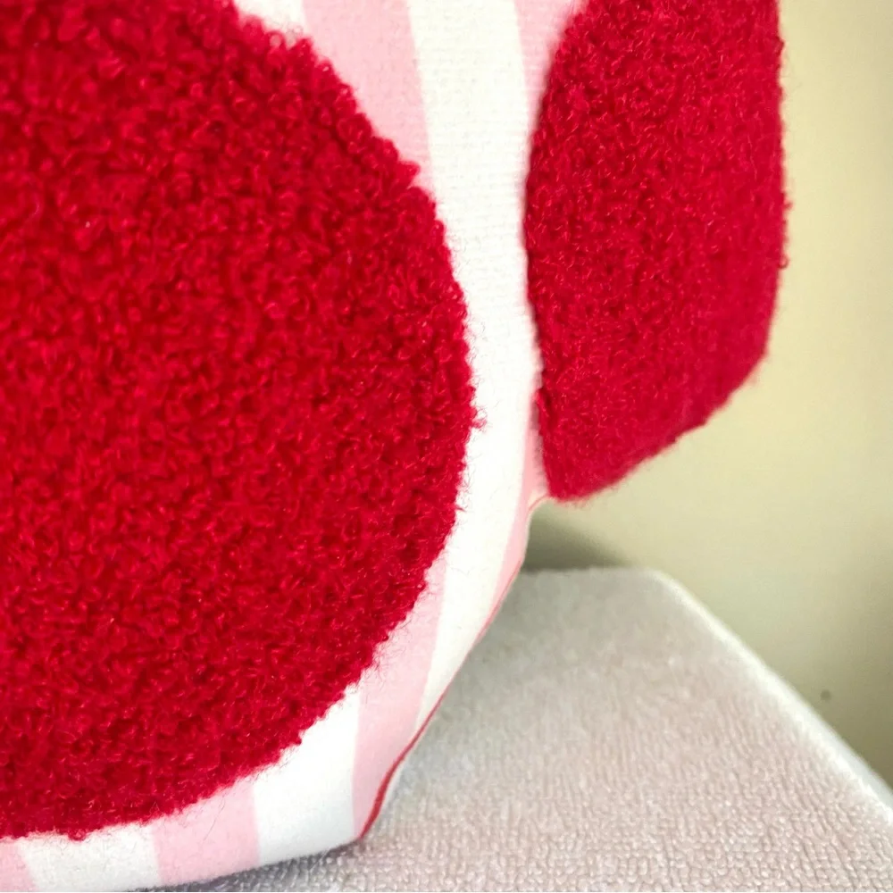 Ma Chérie Heart-Shaped Pillow with Red embroidered cherries New with tag